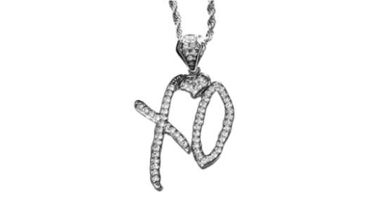 XO Necklace & Chain - Silver