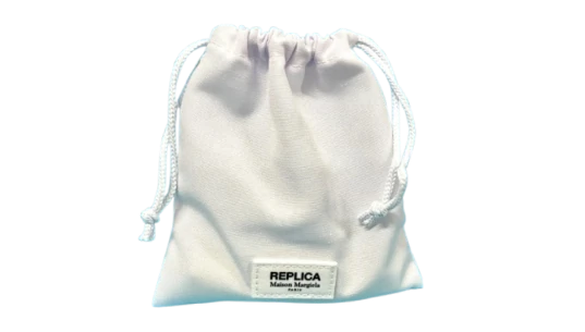 Replica Fabric Cosmetic Small Pouch Bag - White