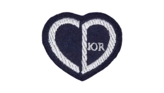 CD Dior Heart Patch - Blue/White