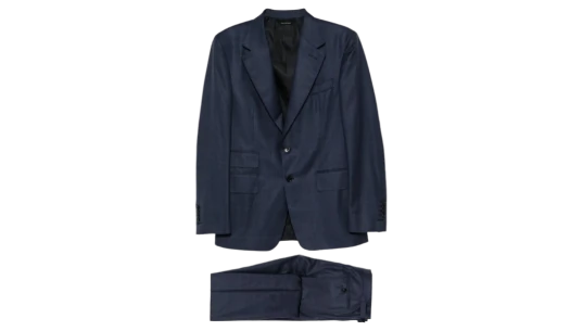 Checked Suit - Navy Blue