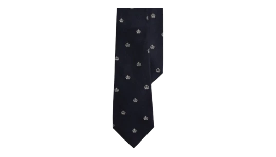 Purple Label Crown-Print Tie - Navy