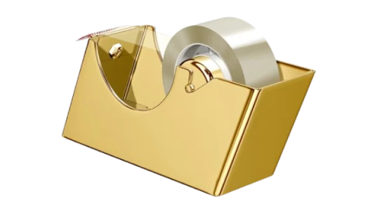 Gold-Plated Tape Dispenser - 23 Karat Gold