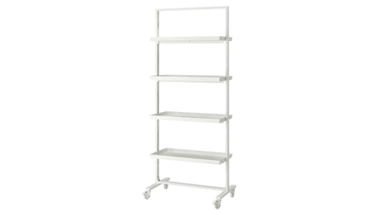 MITTZON Frame With Castors/Display Shelf - White