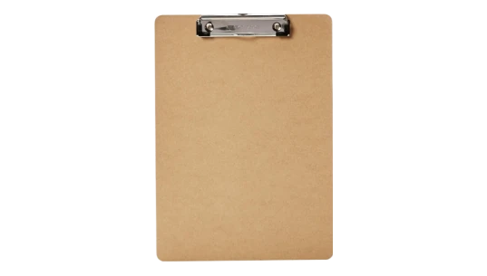 Hardboard Office Clipboard 6 Pack - Brown
