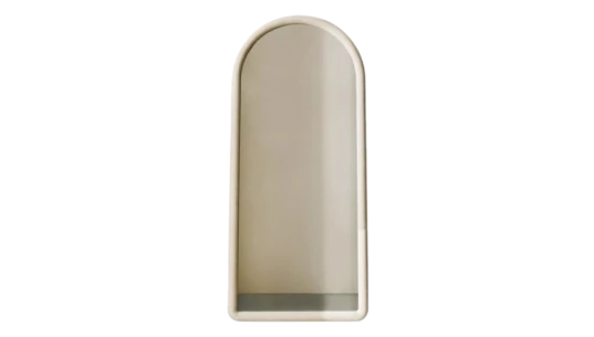 Full Length Mirror With Wooden Arch - Cement