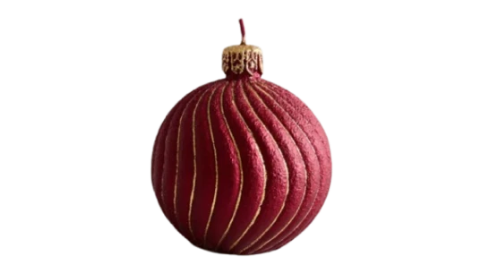 Christmas Bauble Candle - Red