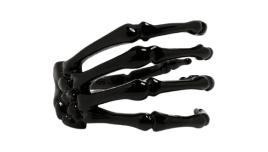 Skeleton Hand Cuff Bracelet - Black Brass