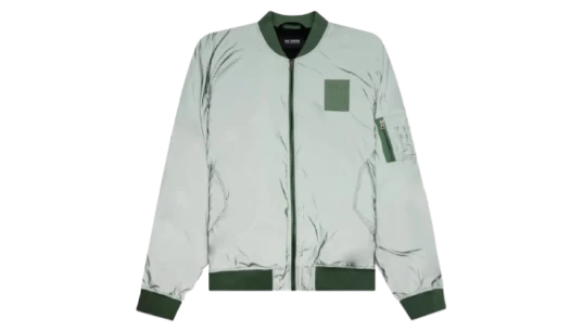 RS Logo Patch Bomber Jacket - Green