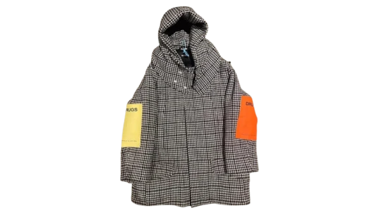 Checked Wool Parka 2504-Next (FW18) - Black/White