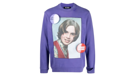 Girl In Red Destroyed Sweatshirt - Purple
