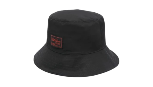 Logo-Patch Bucket Hat - Black/Red