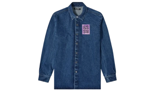Straight Fit Denim Shirt - Blue
