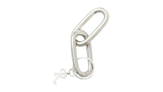Earring With 2 Chain Shackles - Silver