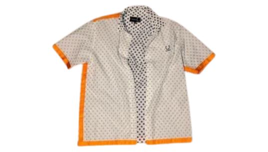 Printed Piqué Button Up Polo Shirt - Multicolor