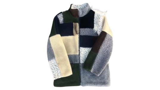 Faux Fur Patchwork Coat - Multicolor
