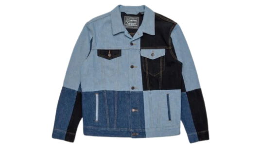 Patchwork Denim Jacket (FW18) - Blue/Black