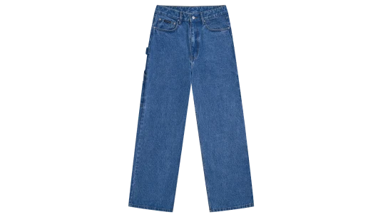 Straight-Leg Denim Pants - Blue