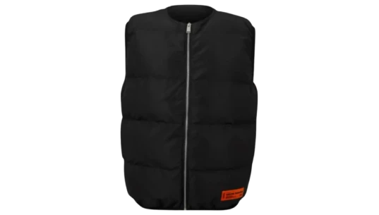 Logo Tape Nylon Padded Vest - Black