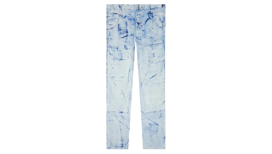 Overdyed Spray Canvas Carpenter Jeans - Blue