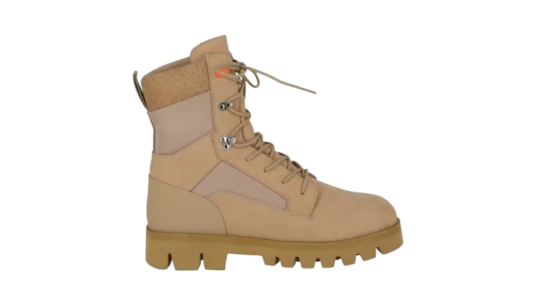 Military Lace-Up Boot - Beige