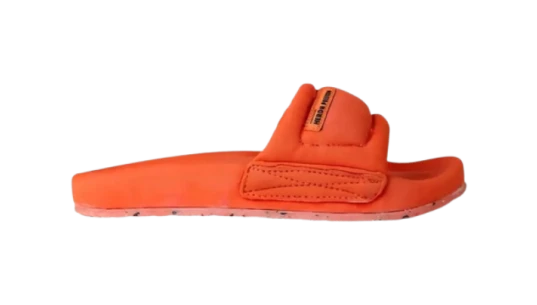 Logo-Patch Slip-On Slides - Orange