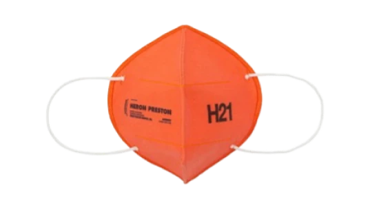 Printed Graphics Reusable Face Mask - Orange/Black