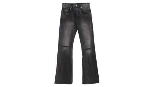 Distressed Bootcut Jeans - Black