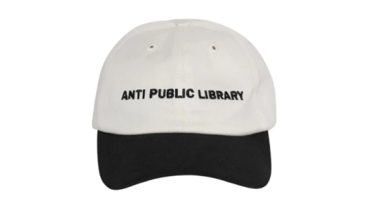 Anti Public Library Hat - Black/White