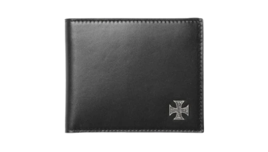 Cross-Emblem Wallet - Black