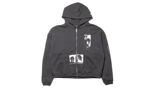 Assemblage Zip-Up Hoodie - Black/White