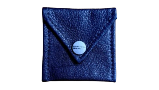Leather Jewelry Pouch - Blue