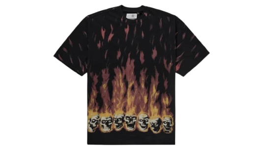 MM6 Liquid Blue Oversized T-Shirt - Black