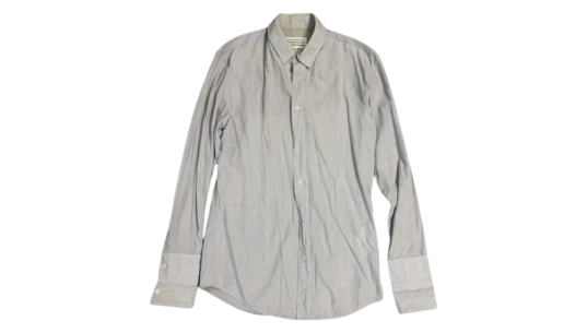 Long-Sleeved Button-Up Shirt - Gray
