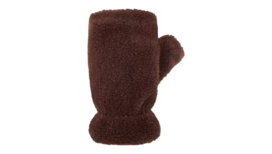 Teddy Fingerless Gloves - Brown