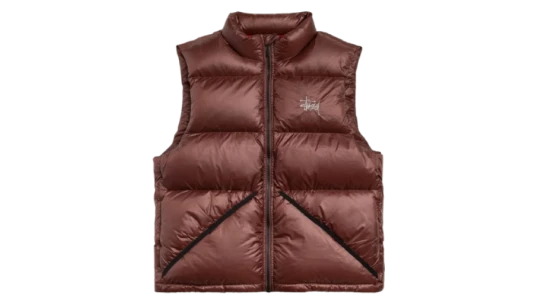 Micro Ripstop Down Vest - Brown