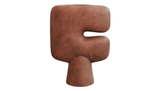 Tribal Big Vase - Brown