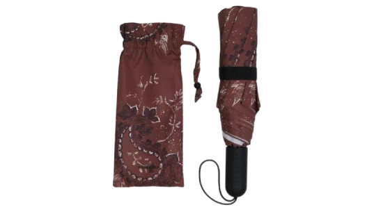 Paisley-Print Umbrella - Brown