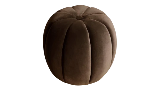 Velvet Sofia Footstool - Brown