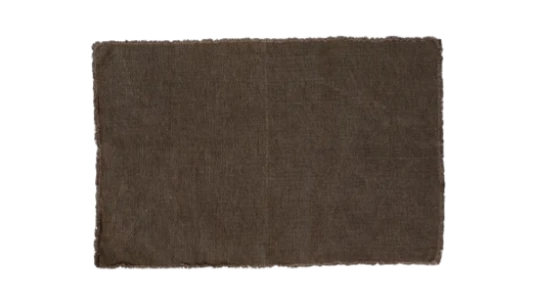 Frayed Placemat Table Cloth - Brown