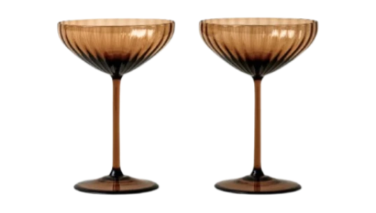 Lyon Champagne Glasses - Bronze