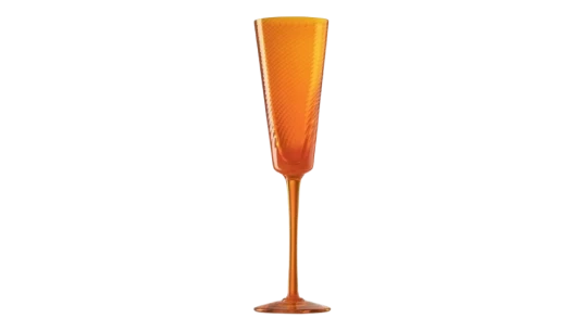Gigolo Flute Glass - Amber Orange