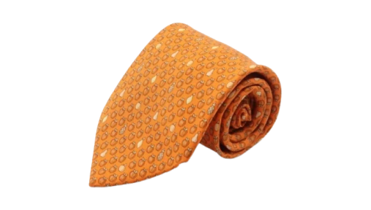 1910s Fruit Pattern Tie - Orange