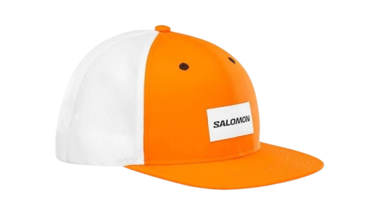 Logo-Patch Baseball Cap - Orange/White