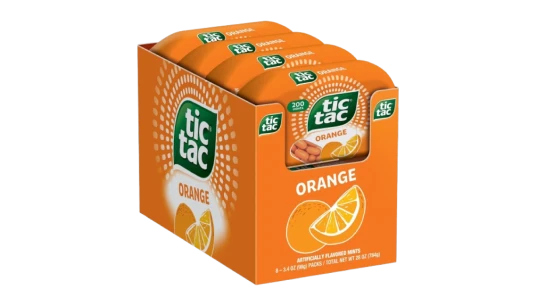 Tic-Tac Orange Mints On-The-Go Refreshment 98g 8 Pack