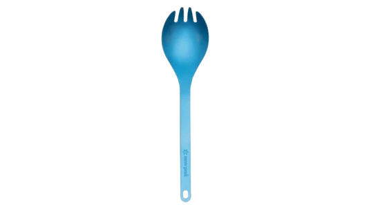 Engraved-Logo Titanium Spork - Blue