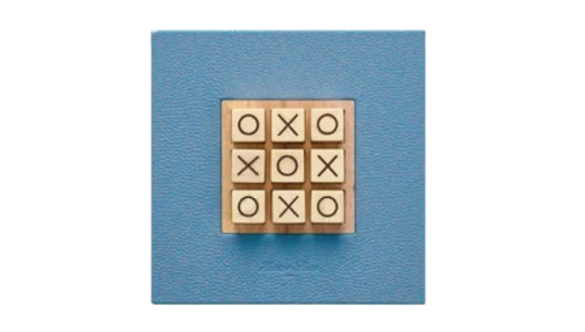 Tic Tac Toe Grained - Blue Limoges