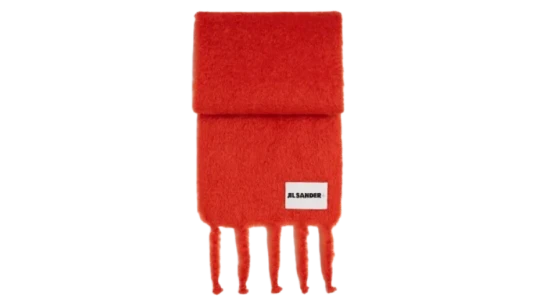 Mohair-Blend Scarf - Blood Red