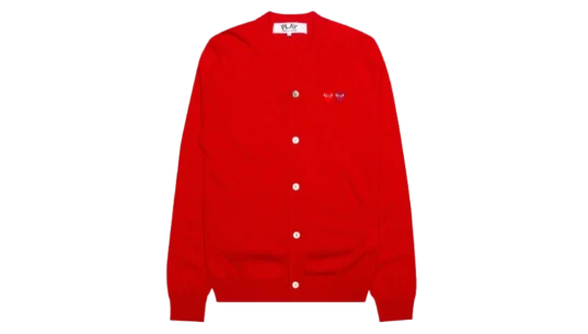 PLAY Double Heart Cardigan Sweater - Red