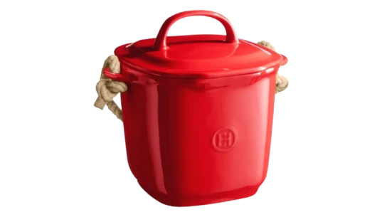 Ceramic Compost Bin 4L - Red