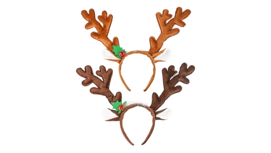 Reindeer Antlers Headband Set Of 2 - Multicolor